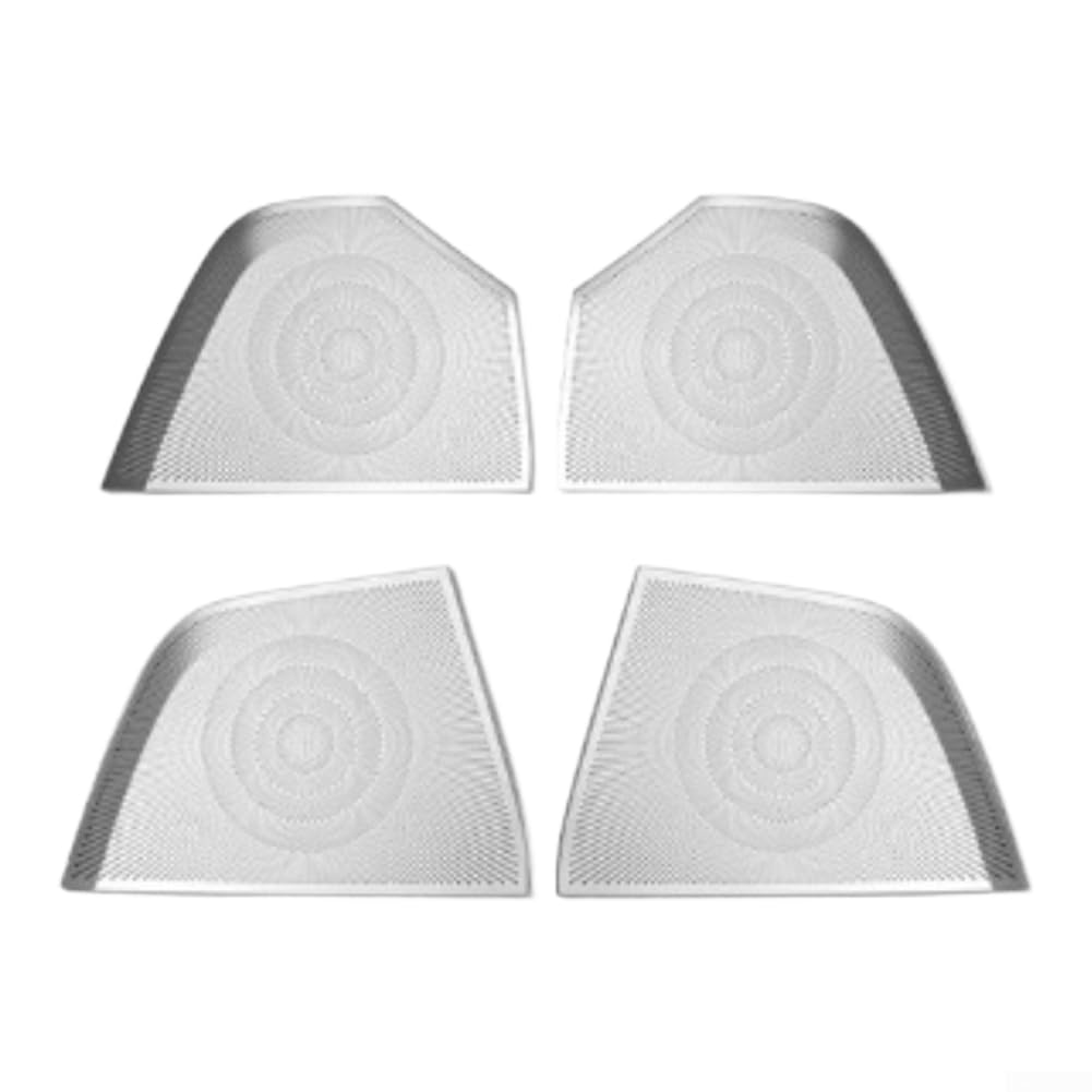 Lot de 4 garnitures de haut-parleur en acier inoxydable anti-rayures pour