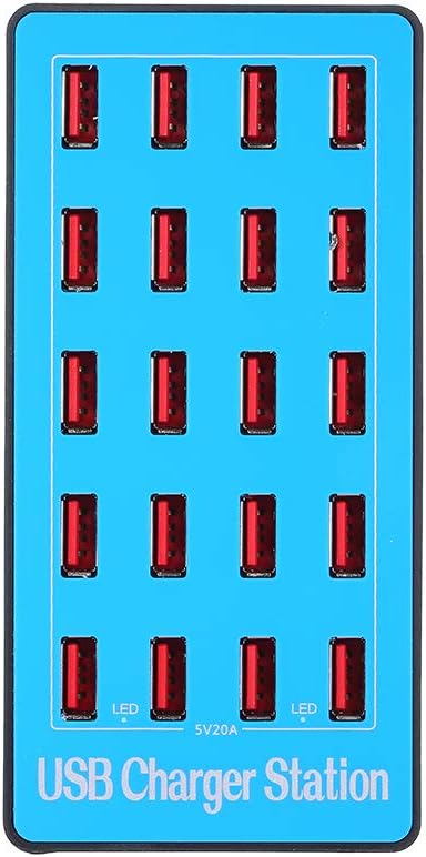 docooler 20 Puertos Cargador USB con Adaptador de Estación de Carga Universal de Compatibilidad para Uso en Familia y Oficina 3