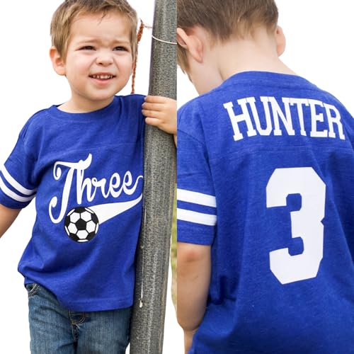3rd Birthday Soccer T-Shirt for Boys and Girls - Celebrate Your Little Athlete's Big Day with a Sporty Tee in Multiple Colors and Sizes