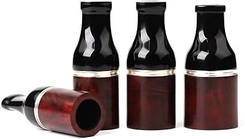 MUXIANG Briar Wood Cigar Mouthpiece Holder - 4 Size Sets