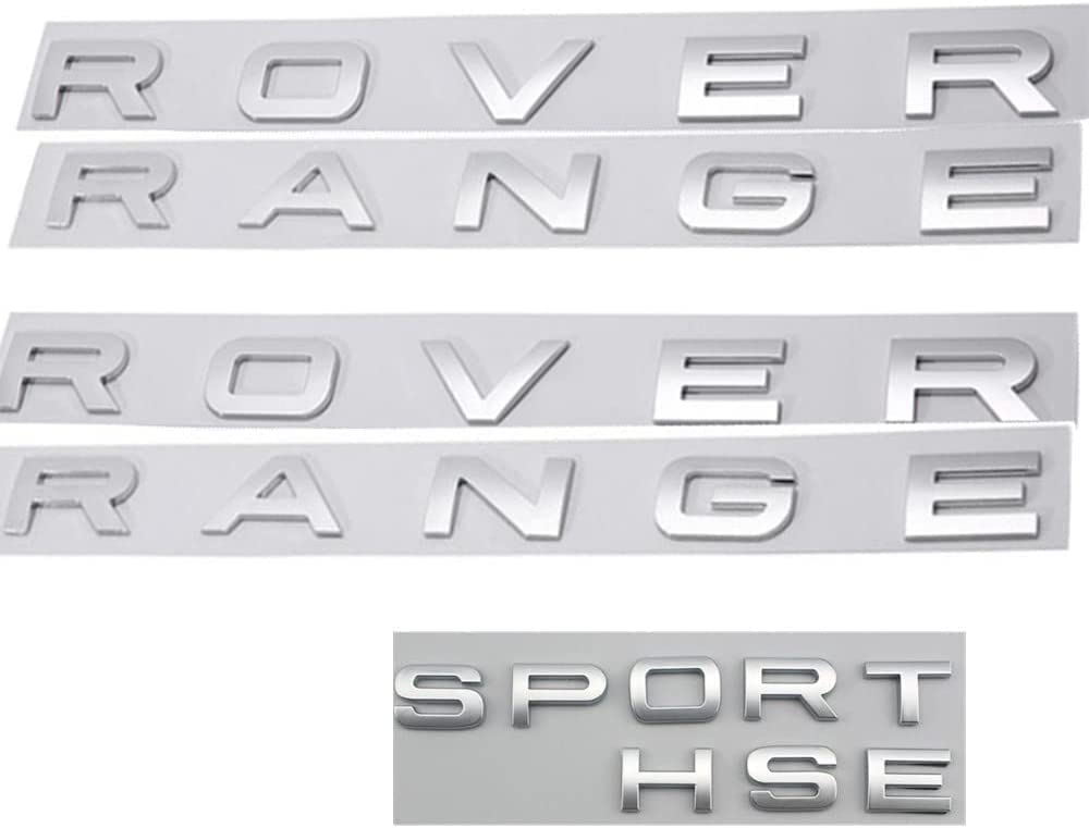 Weekeight Weekeight 3set Matte Silver OEM for Rover Range + Sport HSE Letters Hood Trunk Tailgate Emblem Badge NAMEPLATE(3PCS Matte Silver)