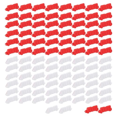 Hellery Accessoires pour circuit de RC modulaire, barrières de sécurité routières professionnelles pour enfants, 100 Pièces