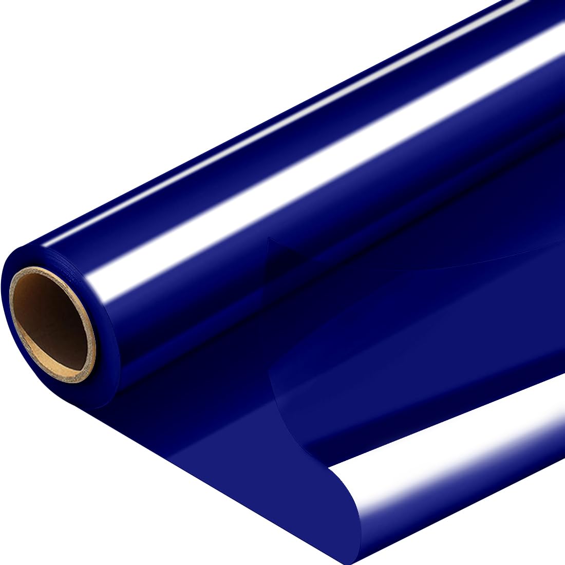 PerkHomy Colored Cellophane Wrap Roll 16" x 100' 3 Mil Thick Cellophane For Gift Basket Treats Goodie Wrapping Craft Flower Bouquet Plastic (Blue, 100ft (16in Width)) — image 1