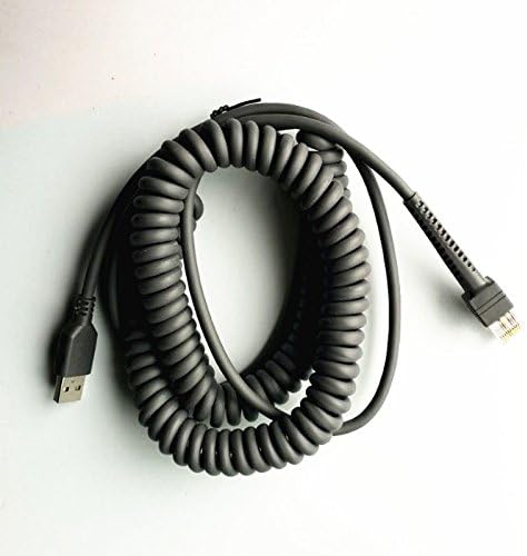 5m USB coiled Spiral Cable Symbol Barcode Scanner LS1203 LS2208 LS4208 LS3008 CBA-U01-S07ZAR Cable