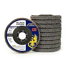 BHA High Density Zirconia Flap Discs Jumbo Grinding Wheels XL Type 29, 4.5" x 7/8", 36 Grit - 10 Pack