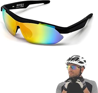 Cycling Bluetooth Sunglasses,Sport Smart Glasses, Built-in Mic & Open Ear Music Speakers,for Biking, Running