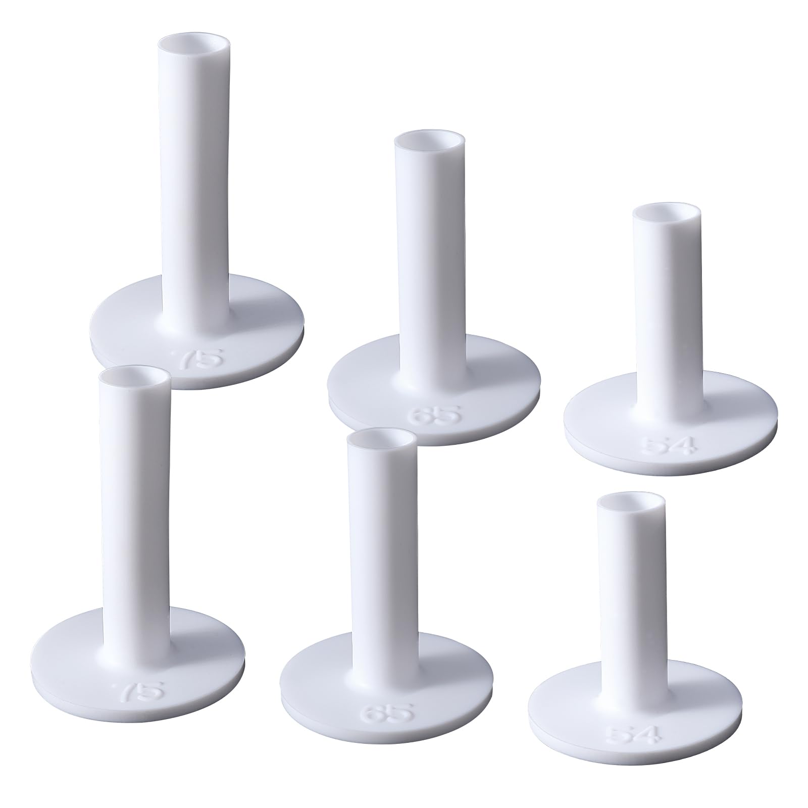 6Pcs Rubber Tees for Golf Mats, Premium T Shape Rubber Golf Tees, Golf Tees for Range Mats, Tee Adaptor Size 2'' 2.5'' 3'' Practice Mat, for Driving Range and Outdoor Training Hitting Mats