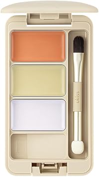 ukiss Palette Concealer 3 Color High Coverage High Contact Double End Brush 03# Control Color