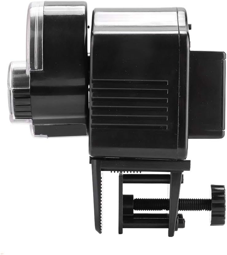 Aquarium Food Feeder, Home Aquarium Fish Automatic Food Feeder Auto Fish Food Feeder Timer Dispenser, Holiday Vacation Fish Dispenser for Aquarium or Small Fish Turtle, Black