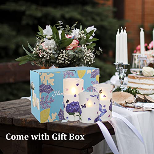 Anygift Hydrangea Flameless Candles With Remote,Birthday Gifts For Women,Led Glass Candles Battery Operated Candles Home Decor Hydrangea Flower Candle(Hydrangea) #TOP5