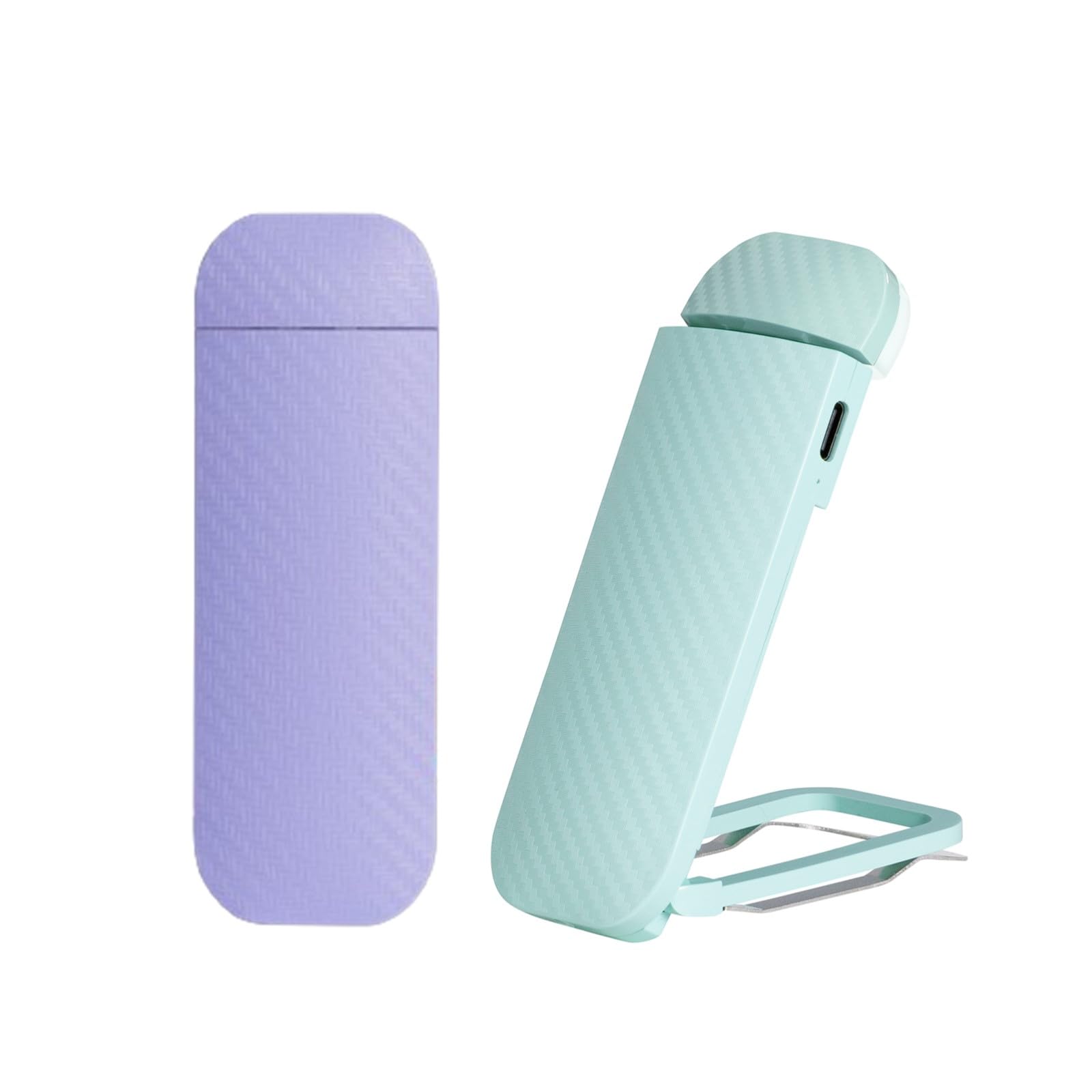 Book Reading Light, 2 Pack Rechargeable Clip on Booklight, Eye Caring 3 Color Temperatures & 5 Brightness Levels, Night Use for Bed, Long Lasting, Reading at Night in Bed, Purple+Light Blue