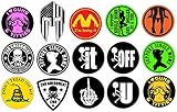 (x15) Gadsden Flag 2nd Amendment Guns and Titties Support Single Moms Panty Dropper Sexy Babe Hard Hat Stickers Motorcycle Helmet Labels Badges Toolbox (Non-Reflective 3M Vinyl)
