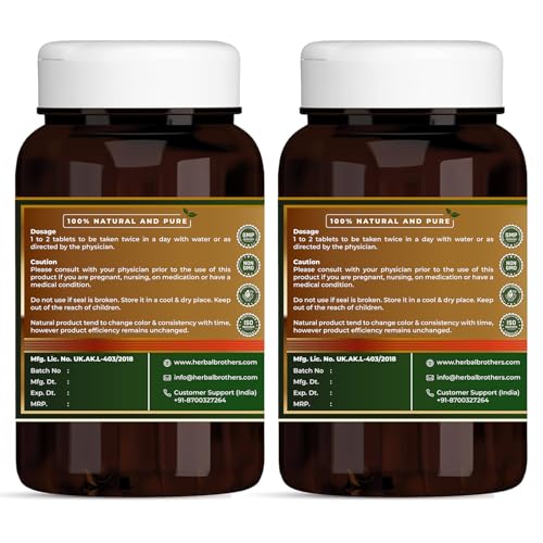 Image of HERBAL BROTHERS Chandraprabha Vati | 450 Mg | 120 Tablets, Pack of 2