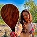 Vero Frescobol American Walnut Wood Paddleball Set, Official Balls, Neoprene Protective Beach Bag, Made in USA.