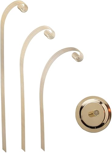 Miniatura 3 de Creative Hobbies Árbol de exhibición de adornos de 20 pulgadas de alto, chapado en latón brillante, capacidad para 15 adornos