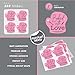 easykart labels 300 Baked with Love Stickers in Sheets, Pink Color in Hand Gloves Die Cut Design | 2