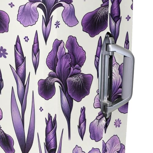 CHIFIGNO Purple Flowers Travel Luggage Cover Luggage Protector Suitcase Cover Fits 18-32 Inch Luggage S Fits 18-20 Inch 7