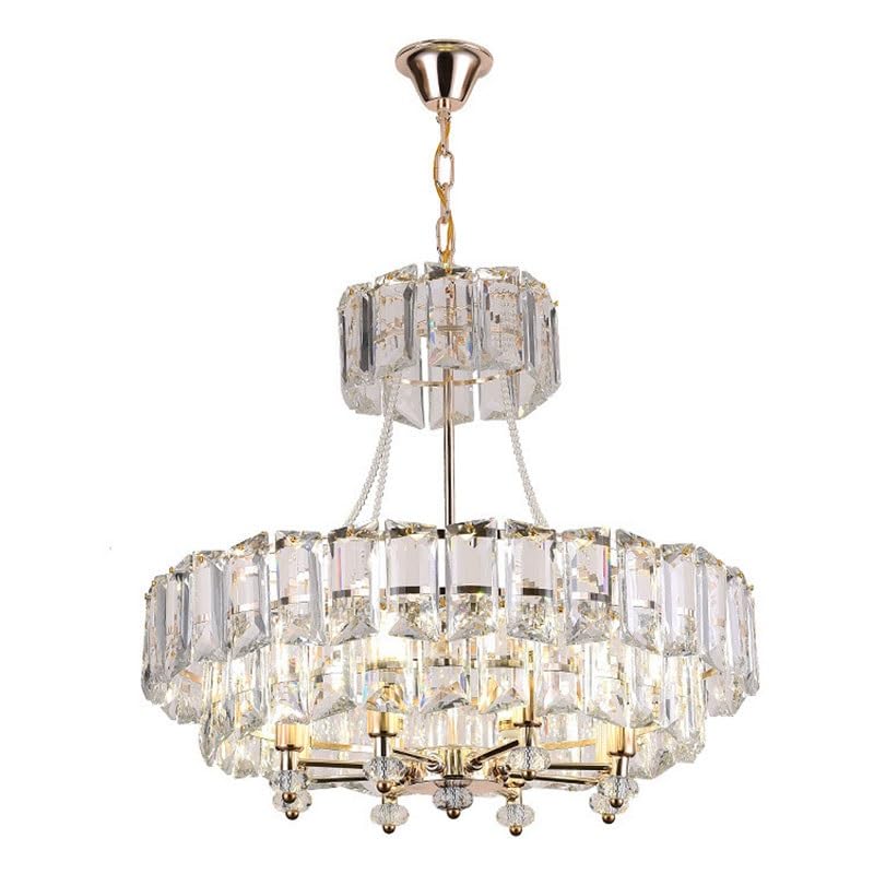 Suspension luminaire cristal K9 pour salle à manger et salon chaleureux