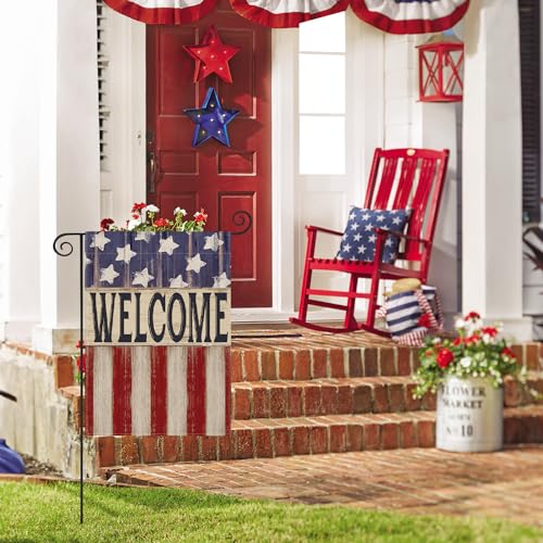 AVOIN-colorlife-Patriotic-4th-of-July-Garden-Flag-12×18-Inch-Double-Sided-Outside-Memorial-Day-Retro-American-Stars-and-Stripes-Welcome-Yard-Outdoor-Decoration AVOIN colorlife Patriotic 4th of July Garden Flag 12×18 Inch Double Sided Outside Memorial Day Retro American Stars and Stripes Welcome Yard Outdoor Decoration