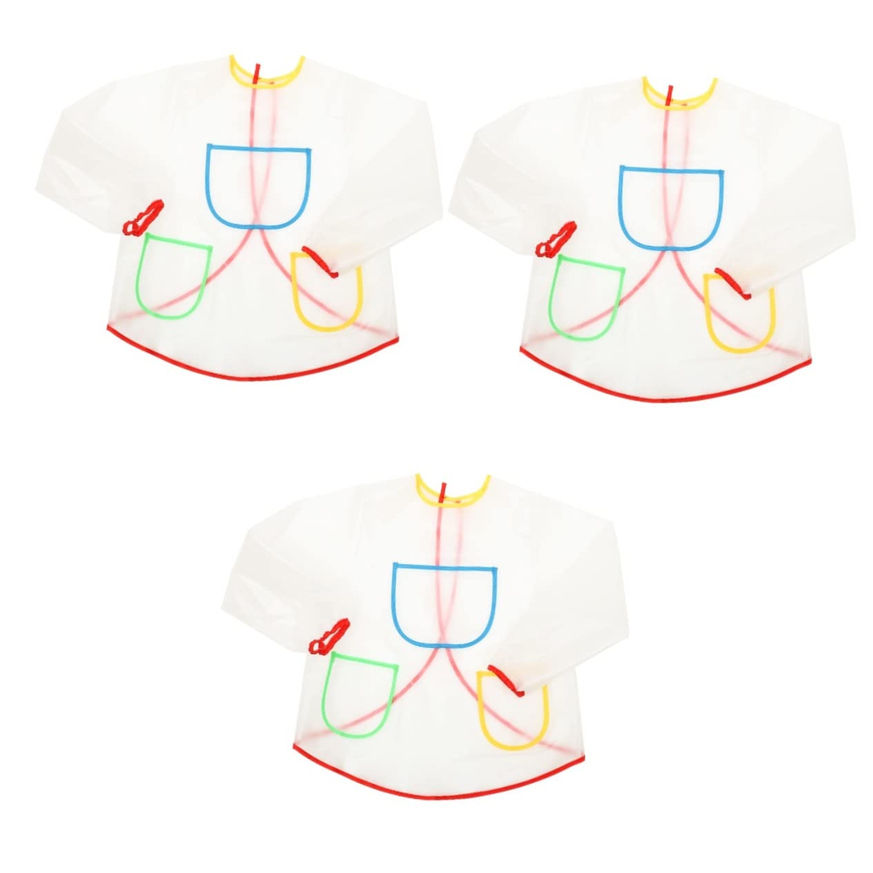STOBOK Lot De 3 Tabliers De Peinture Unisexes Pour Garçons Et Filles Blouses Amusantes Pour Tout-petits Bretelles Réglables