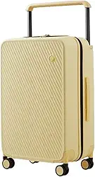 Bagagem de viagem linda mala de alça larga 24 polegadas bagagem de viagem rodas rolantes mulheres homens 20 polegadas cabine de mão mala de design de lado duro (cor: amarelo