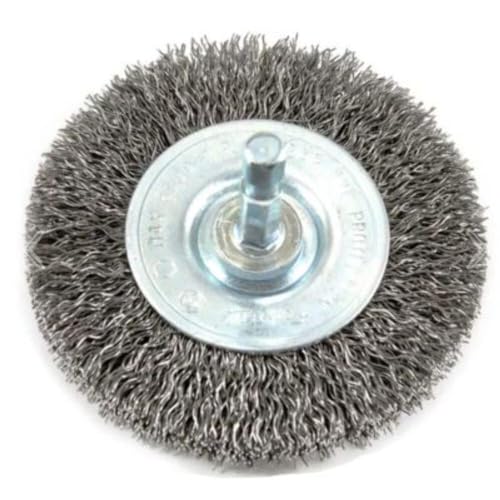 Image of Forney 72735 Wire Wheel Brush, Coarse Crimped with 1 /4-Inch Hex Shank, 3-Inch-by-.012-Inch