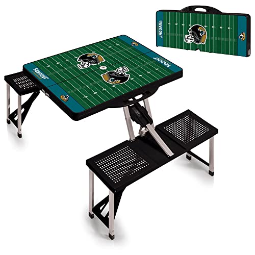 Image of Picnic TIME NFL Football Field Folding Picnic Table, Camping Table, Outdoor Table with Umbrella Hole