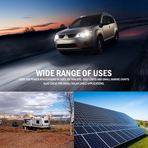 Cartman 4Awg 24-Inch Battery Inverter Cables Set, 4Gauge X 24"(1 Positive & 1 Negtive) For Car, Truck, Rv, Solar #TOP6