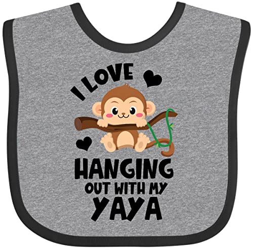 inktastic Monkey I Love Hanging Out with My Yaya Baby Bib