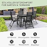 Homeoutfit24 Sun Garden Premium Line 4er Set Gartenstuhl Hochlehner London in Anthrazit - 2
