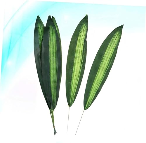 Miniatura 9 de Veemoon Hojas tropicales artificiales, 10 unidades, decoración de plantas falsas, plantas de imitación para interiores, hojas de simulación