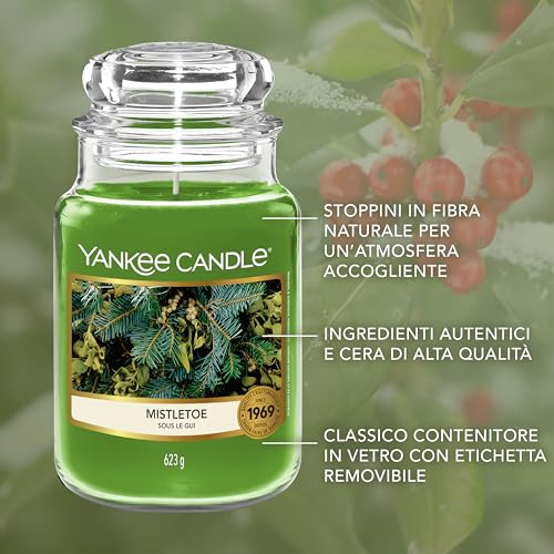 Yankee Candle Candela Profumata In Giara Grande, Mistletoe, Durata Fino A 150 Ore, Regali Ottimi Per Le Donne - 4