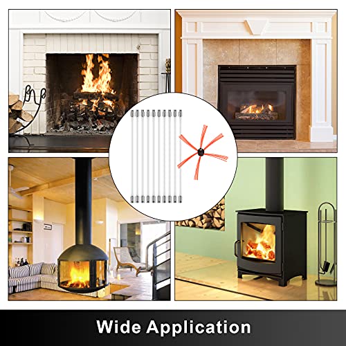 33 Feet Chimney Sweep Kit Chimney Brush Cleaning Kit Rotary Chimney Cleaner System Fireplace Brush Tool with 10 Nylon Flexible Rods and Strong Brush Head - Image 7