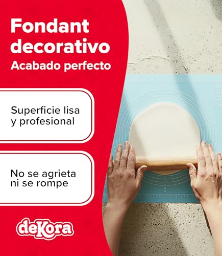 Miniatura 2 de Dekora - Pasta De Azúcar Fondant Blanco Para Tartas, Galletas, Cupcakes - Elástico Y Fácil De Trabajar - Modelado Fácil - Sin Gluten, Halal Y Kosher - 250 G