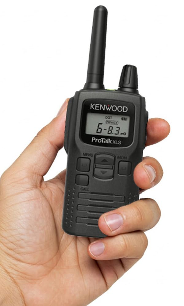 KENWOOD PKT-300E Ricetrasmettitore PMR446 UHF 500mW ERP leggero compatto, 16 canali Scan, QT/DQT Privacy, VOX, LCD/LED info, fino 24h autonomia, audio di qualità, affidabile, uso professionale EU/UK