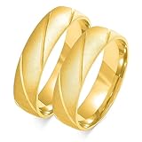 mosa & co. - Alianzas de oro amarillo 333, 5,5 mm macizo, modelo: Lunaria – con certificado de autenticidad, caja de regalo y grabado gratuito