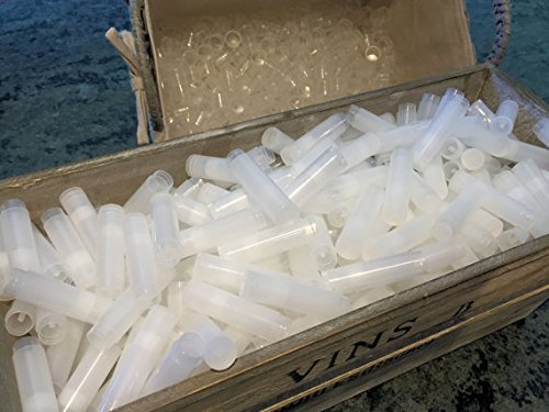 200 Clear Round Lip Balm Tubes With Caps - Made in the USA