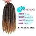 4 Packs Marley Hair Afro Kinky Curly Crochet Hair 18 Inch Long Marley Twist Braiding Hair Ombre Synthetic Marley Braids Hair Extensions for Women(1B-27#)