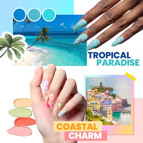 Image of Beetles Gel Nail Kit with U V Light and Nail Tips -86Pcs Travel Holiday 45 Colors Gel Polish Set with Nail Stamp Base Top Coat All Season at Home Nail Kit with Everything Starter Gift for Women Girls