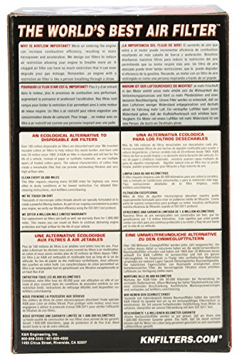 Image of K&N Universal Clamp-On Air Filter: High Performance, Premium, Washable, Replacement Engine Filter: Flange Diameter: 2.25 In, Filter Height: 5 In, Flange Length: 0.875 In, Shape: Round, RD-0610