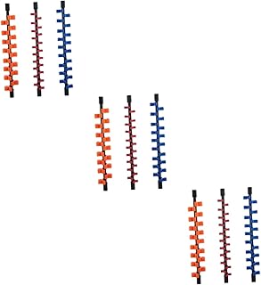 VICASKY 9 Peças Suporte De Soquete Tomada Portátil De Alumínio Organizador De Tomada De Gaveta DIY Organizador De Soquete Trilhos De Chave De Soquete Organizador Trilho Rack De Acabamento