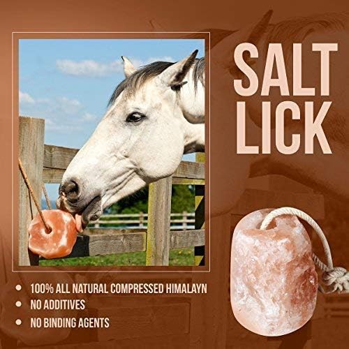 EXPRIMIR 6 lbs Himalayan Animal Lick Salt On Rope for Horses, Deer, and Livestock
