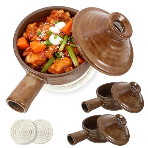 2 Pcs Ceramic Microwave Egg Cooker,Microwave Egg Cooker with Bottom Heat Insulating Pad,Microwave Egg Cooker with Chimney Cap Design and Hollow Handle for Home Cooking,Dorm Life or Office Kitchen