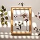 PATIKIL 5x5 Holz Bild Rahmen Doppelseitig Acryl Pflanze Proben Rahmen für Gepresste Blumen Blatt Tischplatte Tisch Dekoration Naturfarbe