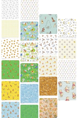 10 Fat Quarters - Assorted Pooh and Friends Fat Quarter Bundle Single Bundle
