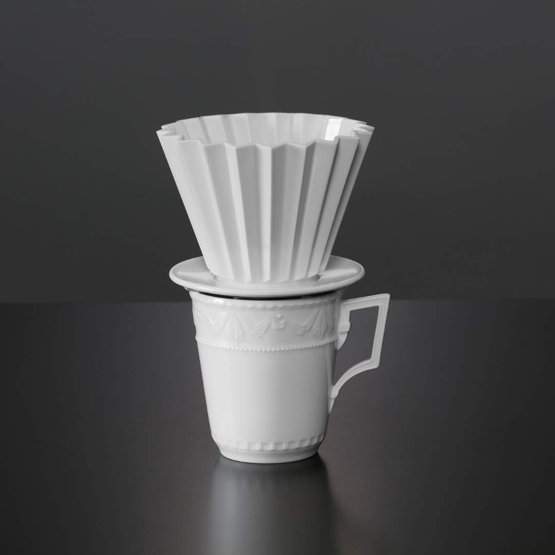 KPM Berlin LAB Kaffeefilter Größe 2, Porzellan, Dripper, Handfilter, doppelwandiger Kaffee-Filter, handmade in Berlin, weiß im Geschenkkarton