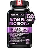 Nutratology Probiotics for Women | Canadian-Made | 40 Billion CFUs Per Capsule | 80 Billion CFUs Per Serving - Bloating Relief & Digestion - 4 Strains of Women's Probiotic for Gut Health -120 Capsules