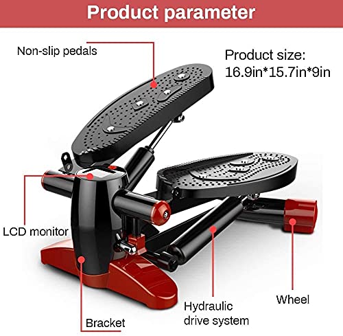 RsFiL Fitness Stair Stepper Mini Stepper Step Fitness Machines Adjustable Stair Stepper With Resistance Bands LCD Display Fitness Exercise Machine Indoor Workout - Image 3