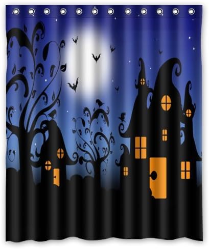 Shower Curtain BravoVision Custom Happy Halloween Waterproof Polyester Fabric 60" x 72"