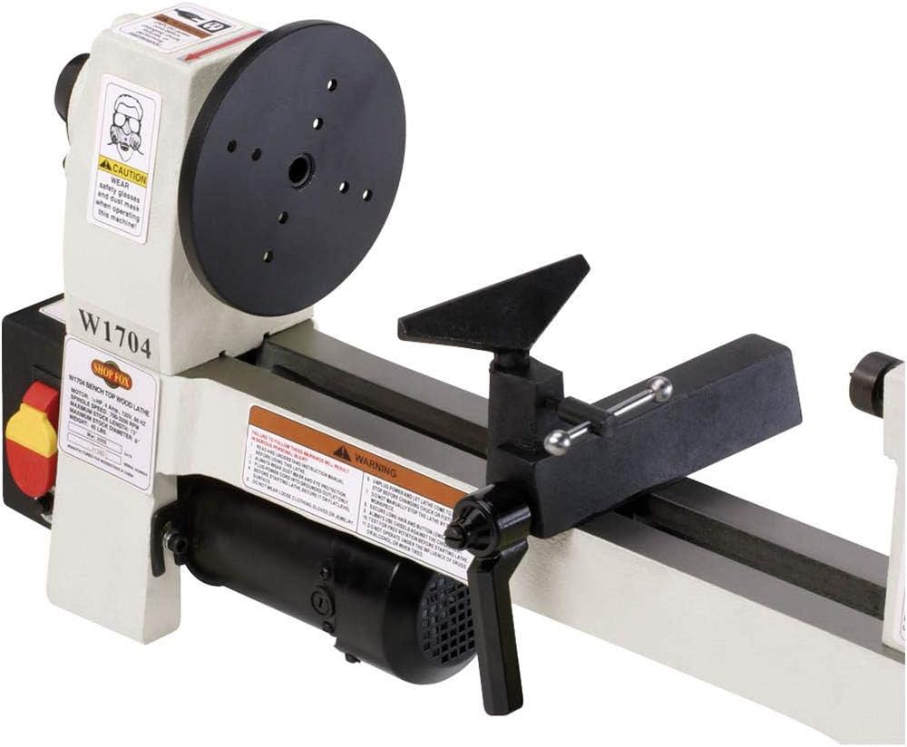 SHOP FOX W1704 1/3-Horsepower Benchtop Lathe : Tools & Home Improvement